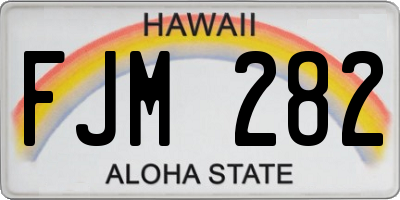 HI license plate FJM282