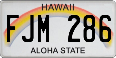 HI license plate FJM286