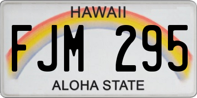 HI license plate FJM295