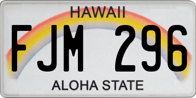 HI license plate FJM296