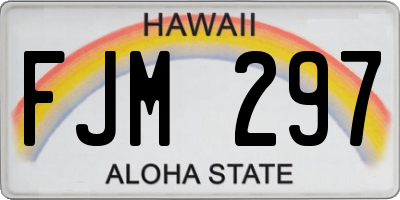 HI license plate FJM297