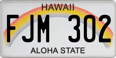HI license plate FJM302