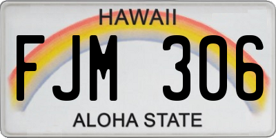 HI license plate FJM306