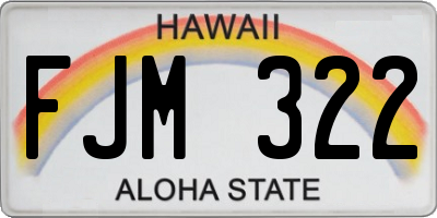 HI license plate FJM322