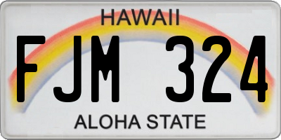 HI license plate FJM324