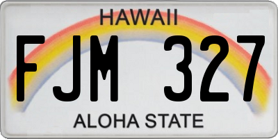 HI license plate FJM327