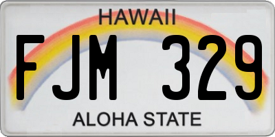 HI license plate FJM329