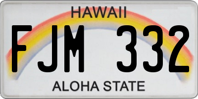 HI license plate FJM332