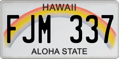 HI license plate FJM337