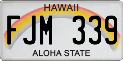HI license plate FJM339