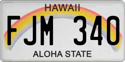 HI license plate FJM340