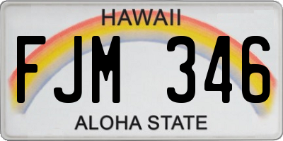 HI license plate FJM346