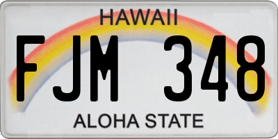 HI license plate FJM348