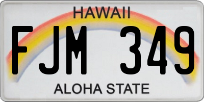 HI license plate FJM349