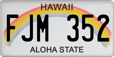 HI license plate FJM352
