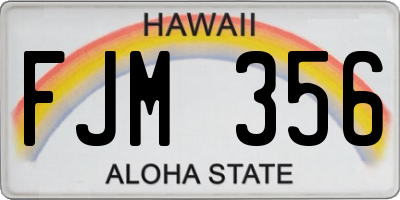 HI license plate FJM356