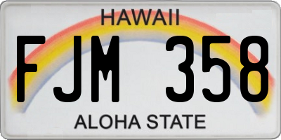 HI license plate FJM358