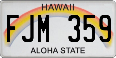 HI license plate FJM359