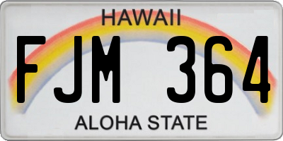 HI license plate FJM364