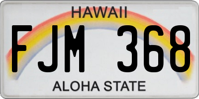 HI license plate FJM368