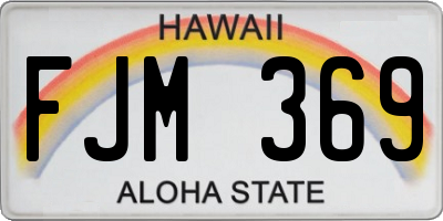 HI license plate FJM369