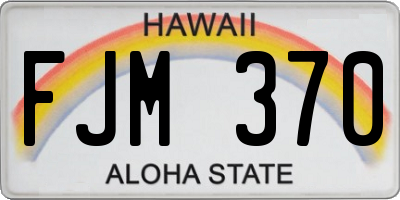 HI license plate FJM370
