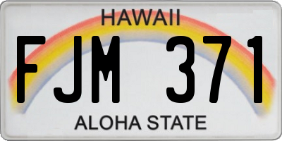 HI license plate FJM371