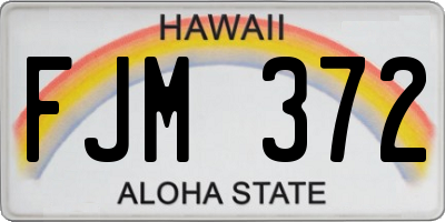 HI license plate FJM372