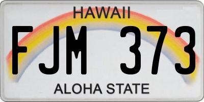 HI license plate FJM373