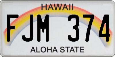 HI license plate FJM374