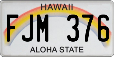 HI license plate FJM376