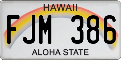 HI license plate FJM386
