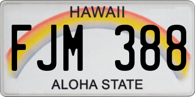 HI license plate FJM388