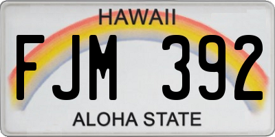 HI license plate FJM392