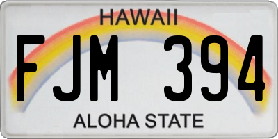 HI license plate FJM394