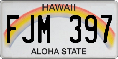 HI license plate FJM397