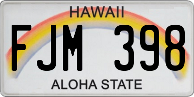 HI license plate FJM398