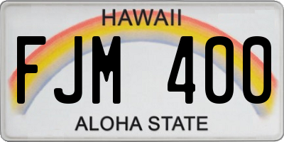 HI license plate FJM400