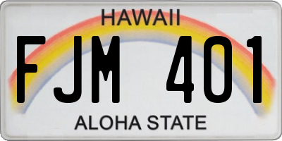 HI license plate FJM401
