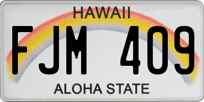 HI license plate FJM409
