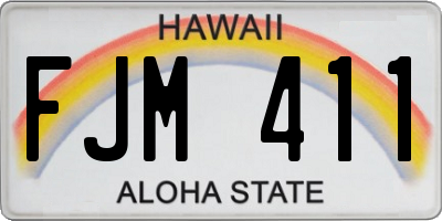 HI license plate FJM411