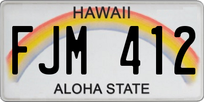 HI license plate FJM412