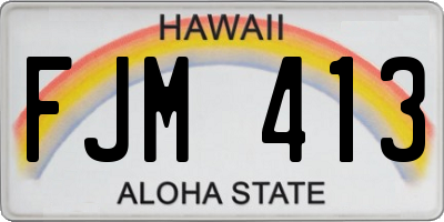 HI license plate FJM413