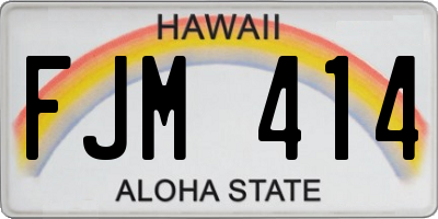HI license plate FJM414