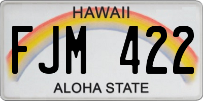 HI license plate FJM422