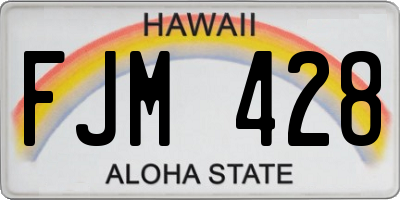 HI license plate FJM428