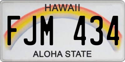 HI license plate FJM434