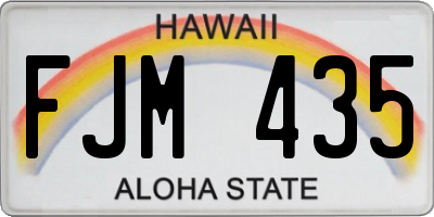 HI license plate FJM435