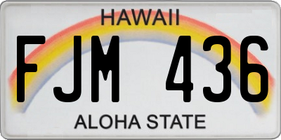 HI license plate FJM436