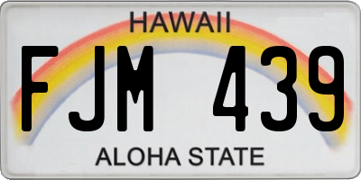 HI license plate FJM439